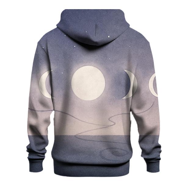 Moon Phase Path pullover hoodies