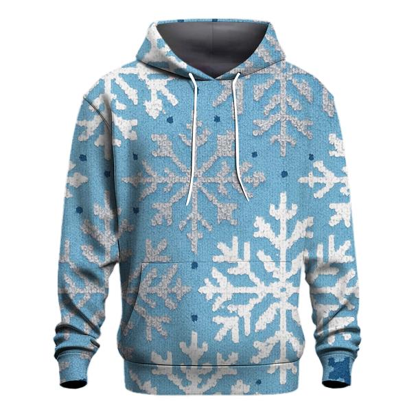 Festive Snowflake Brickwork Design lightweight hoodies