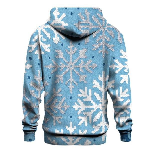 Festive Snowflake Brickwork Design lightweight hoodies