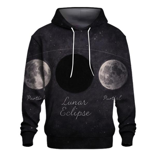 Lunar Eclipse Shadow Art heavyweight hoodies