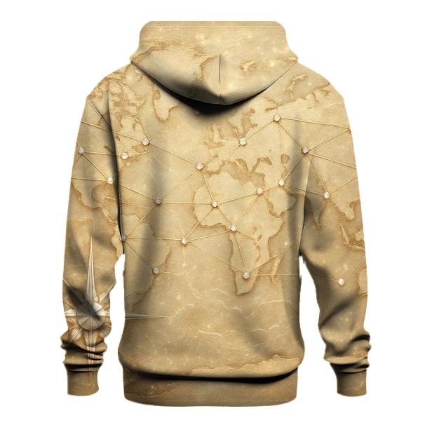 Glitter Atlas printed hoodies