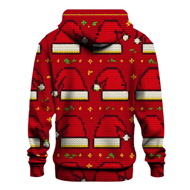 Santa Hat Scatter Bands Design embroidered hoodies