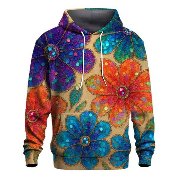 Sequin Bloom pullover hoodies