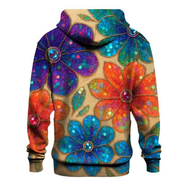 Sequin Bloom pullover hoodies