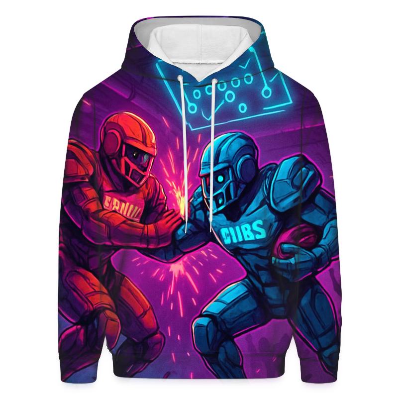Neon Underground Faceoff printed hoodies