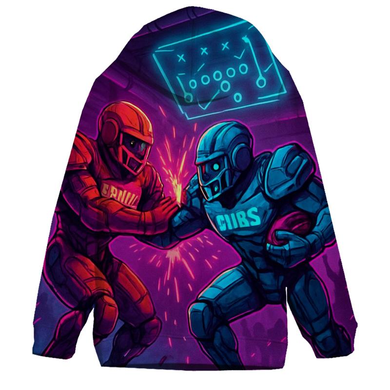 Neon Underground Faceoff printed hoodies