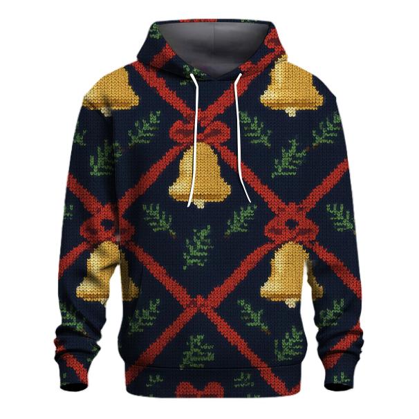 Sleigh Bell Crisscross Design graphic hoodies
