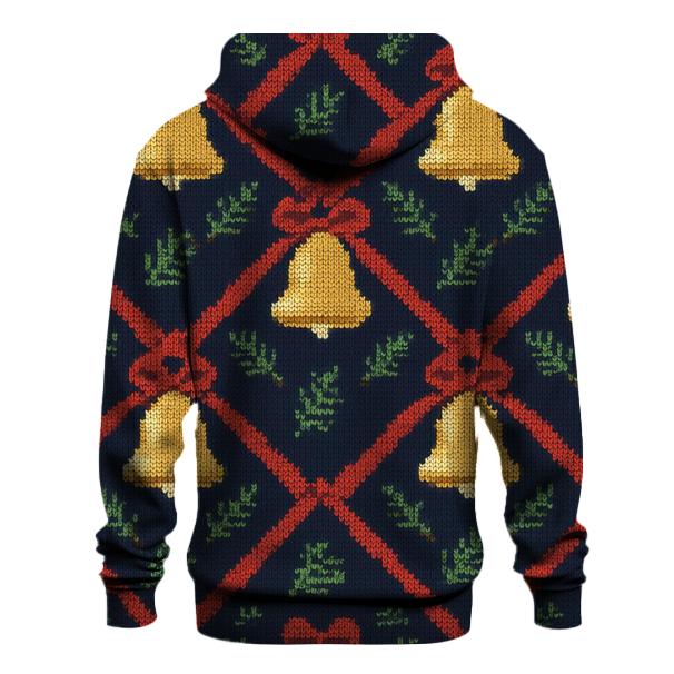 Sleigh Bell Crisscross Design graphic hoodies