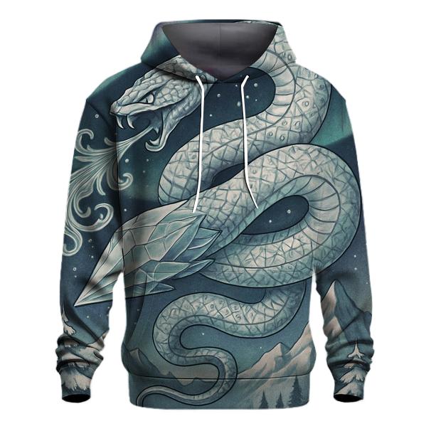 Frozen Aurora Ouroboros designer hoodies