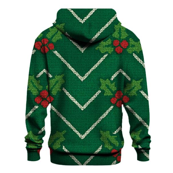 Holly Leaf Chevron Stack Design pullover hoodies