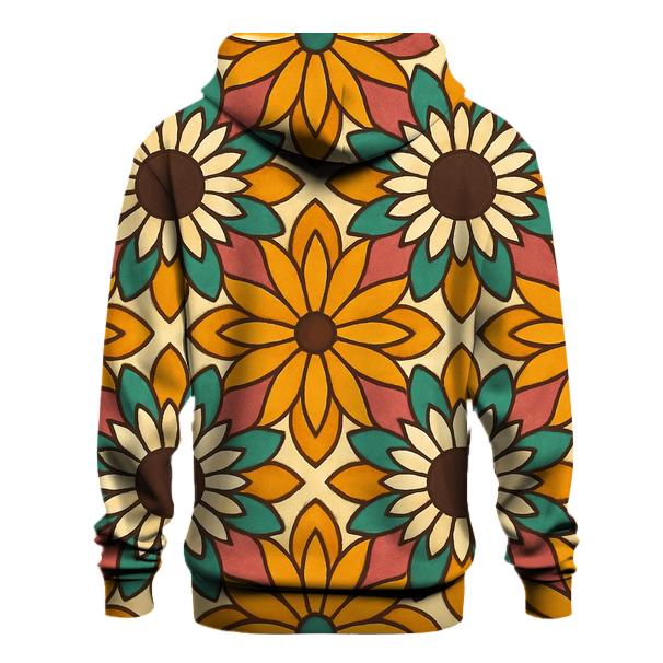Psychedelic Sunflower Burst pullover hoodies