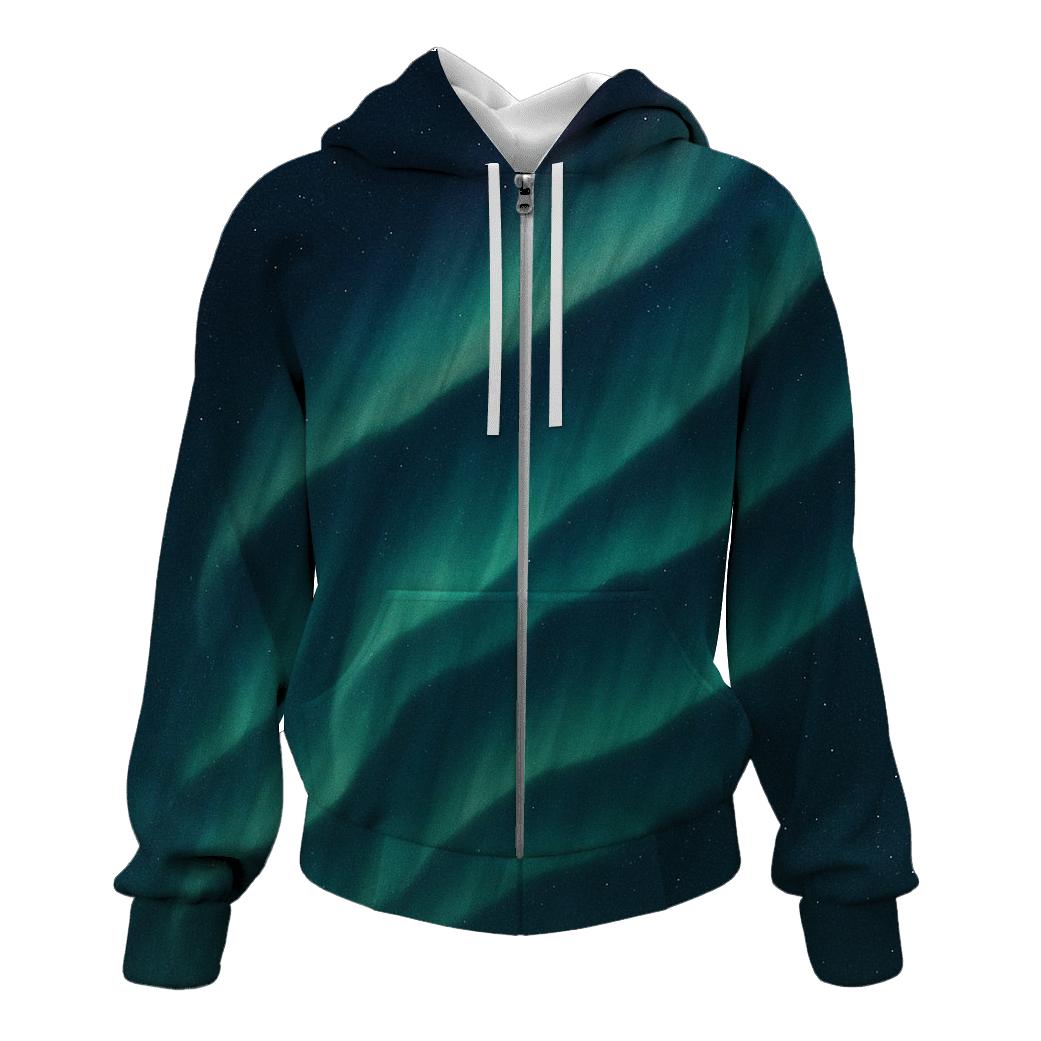 Aurora Curtain Drift graphic hoodies