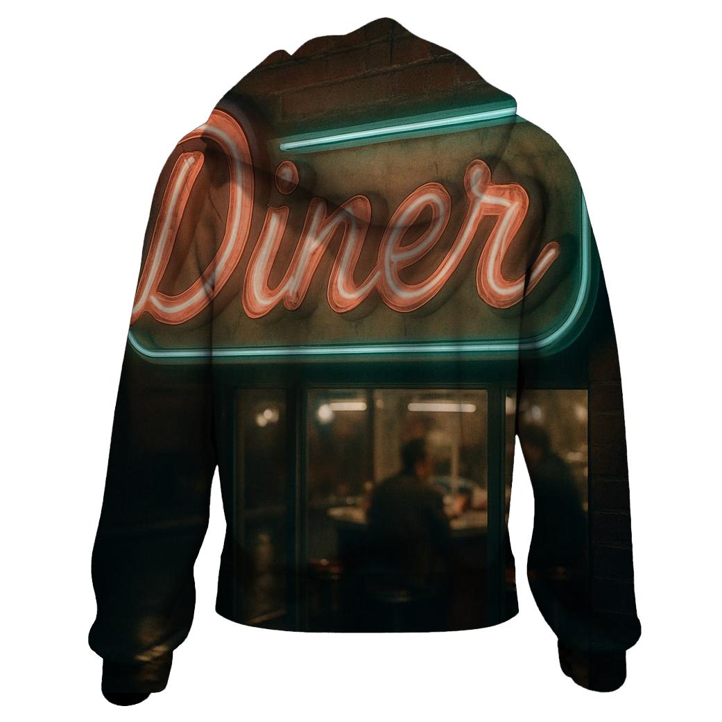 Retro Diner Neon Sign hoodie trends