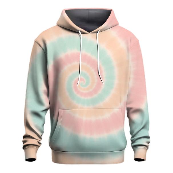 Pastel Spiral Ombre embroidered hoodies