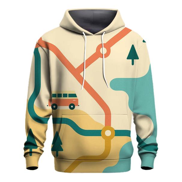 Retro Road Map hoodies fashion