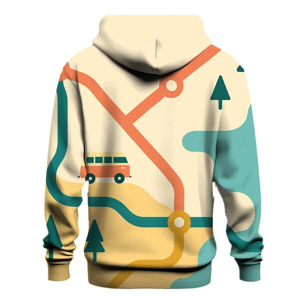 Retro Road Map hoodies fashion