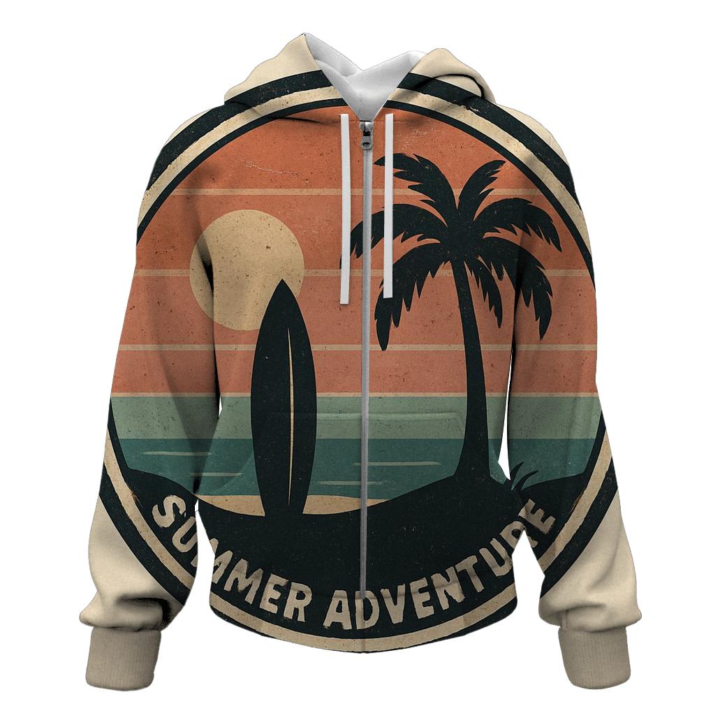 Retro Surf Patch heavyweight hoodies