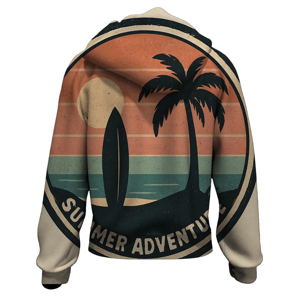 Retro Surf Patch heavyweight hoodies