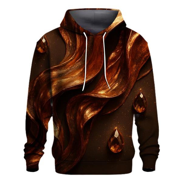 Copper Cascade printed hoodies
