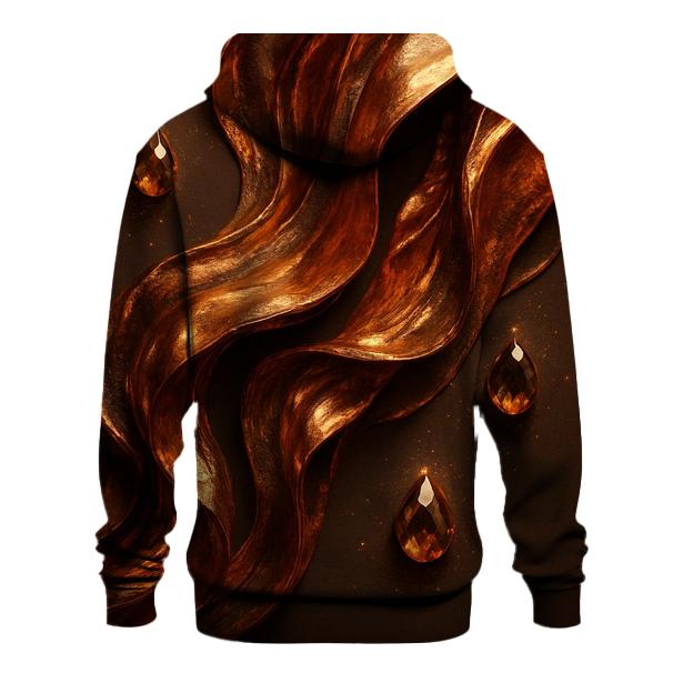 Copper Cascade printed hoodies