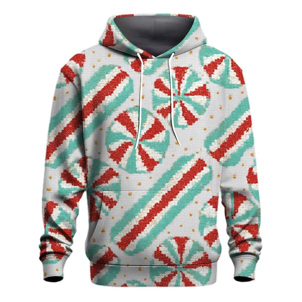 Peppermint Stripe Burst Design hoodies fashion