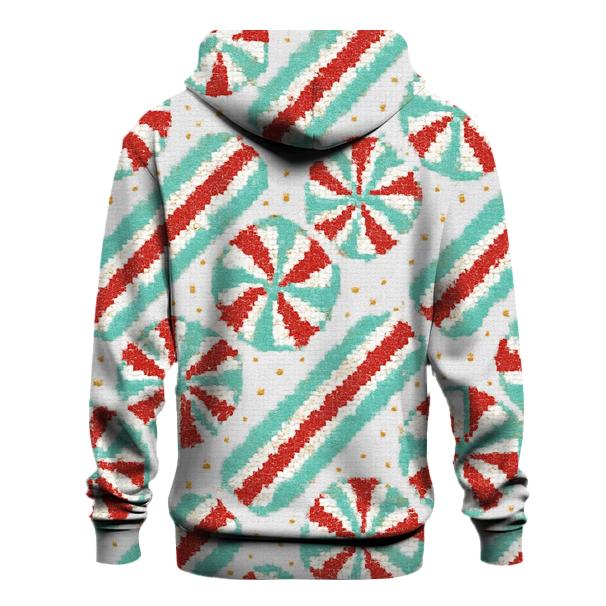 Peppermint Stripe Burst Design hoodies fashion
