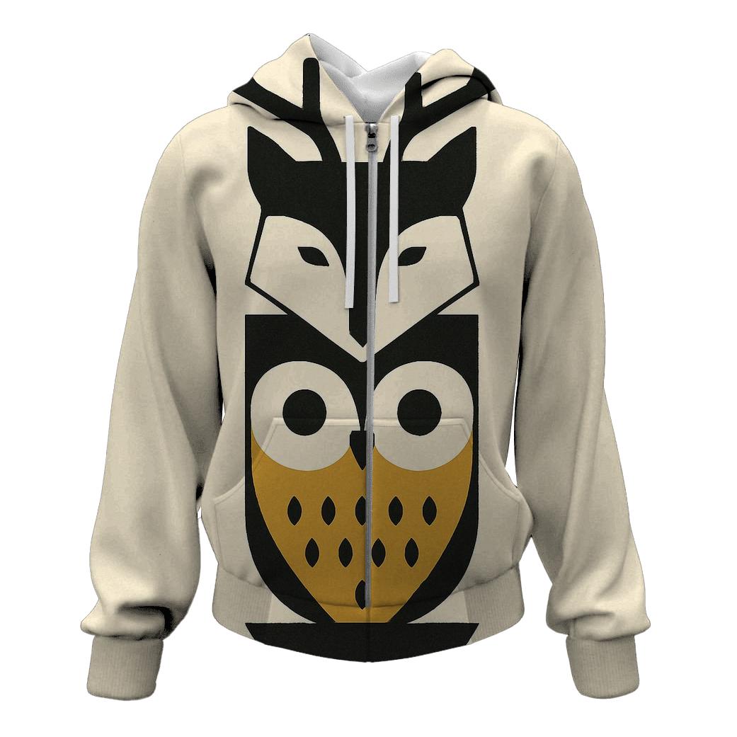 Minimalist Animal Totem graphic hoodies