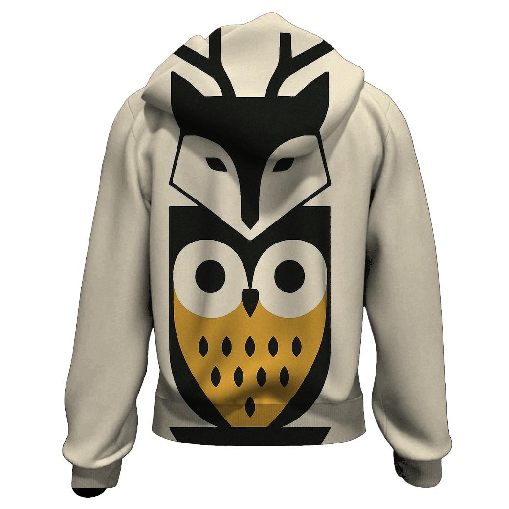 Minimalist Animal Totem graphic hoodies