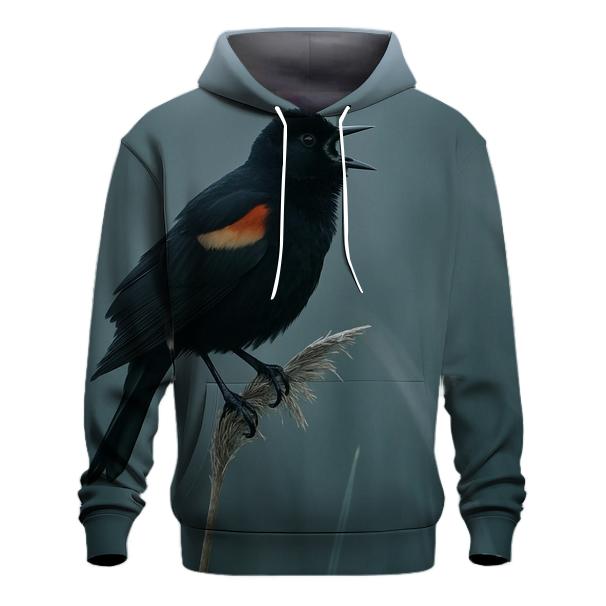 Sedge Chorus — Red-Winged Blackbird embroidered hoodies