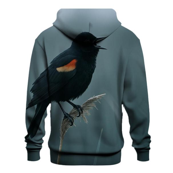 Sedge Chorus — Red-Winged Blackbird embroidered hoodies