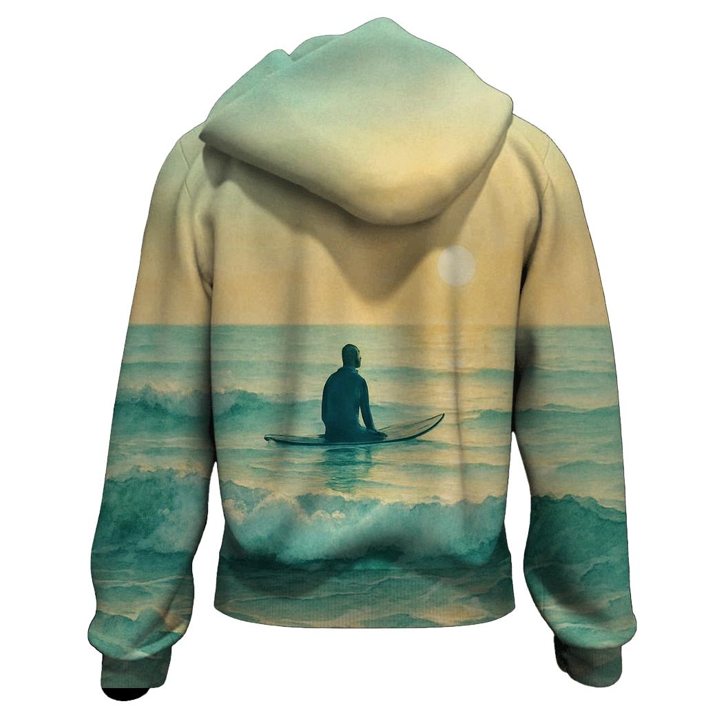 Coastal Surf Meditation zip-up hoodies