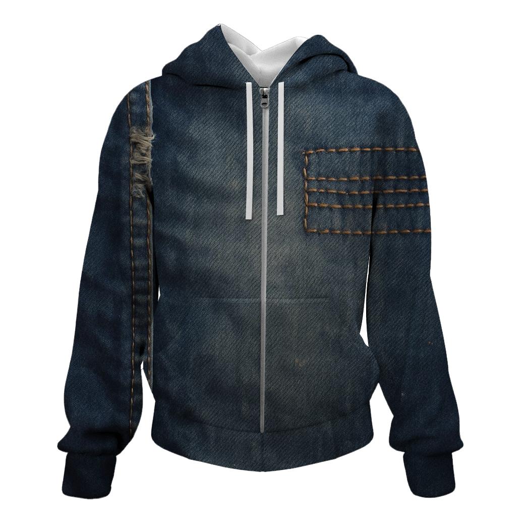 Worn Denim Texture Background heavyweight hoodies