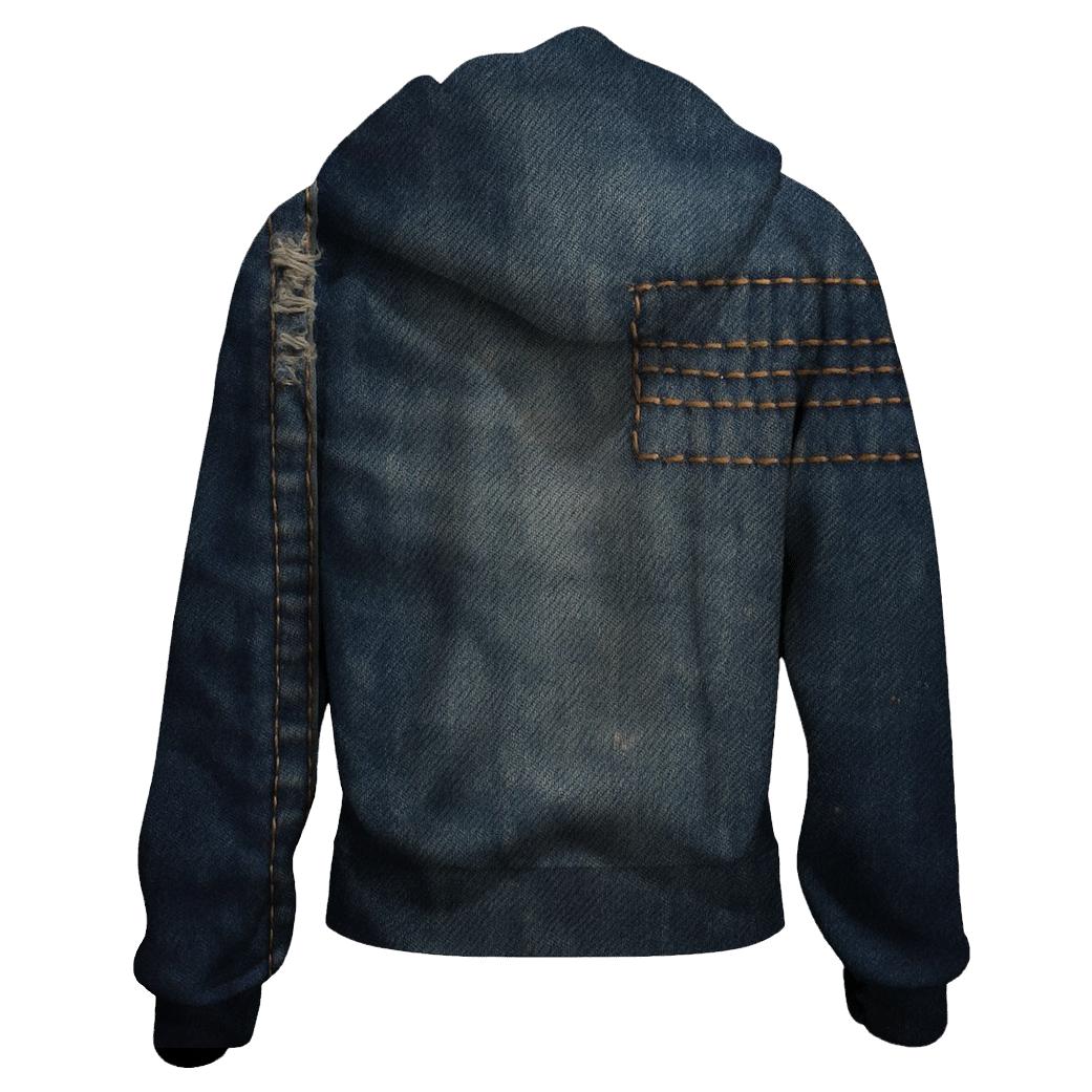 Worn Denim Texture Background heavyweight hoodies