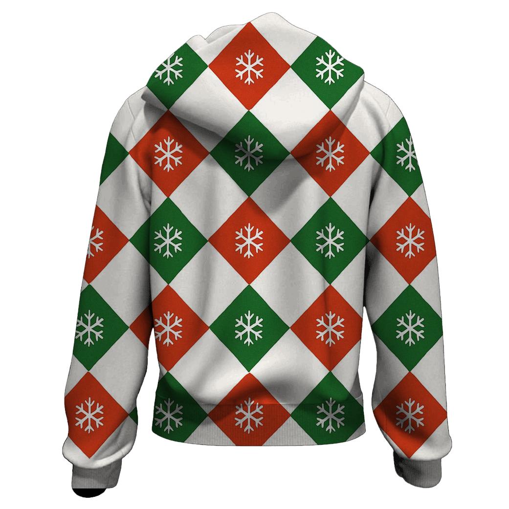 Diamond Snow Motif Grid hoodie trends