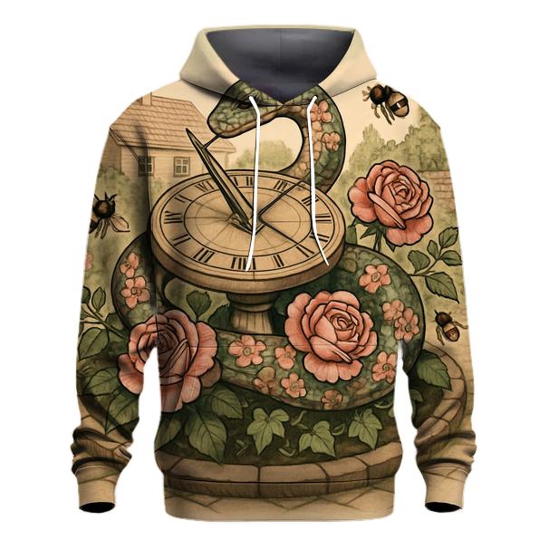 Garden Sundial Ouroboros graphic hoodies