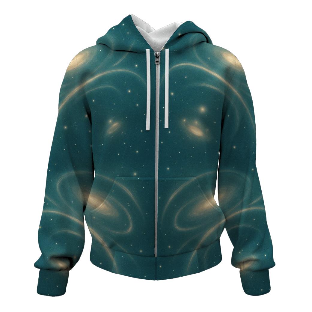 Gravitational Lens Arc Field embroidered hoodies