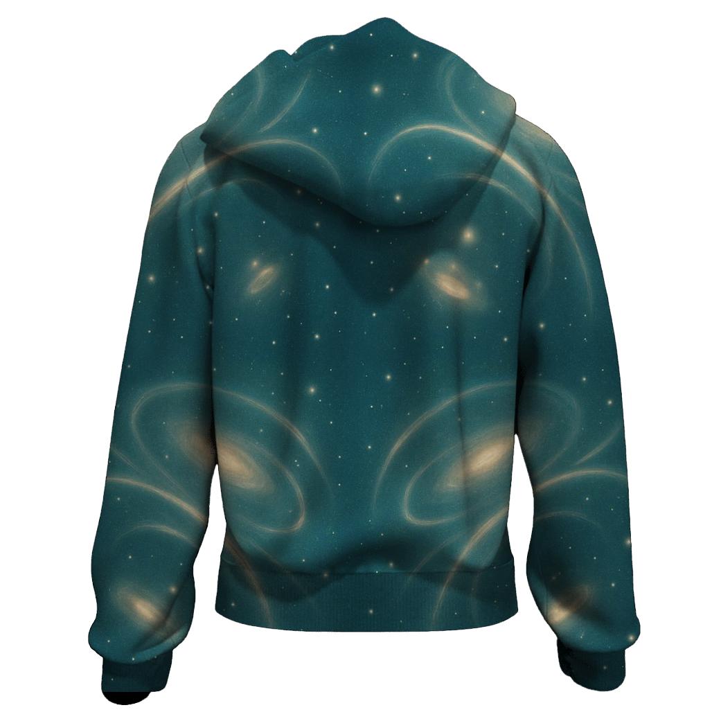 Gravitational Lens Arc Field embroidered hoodies