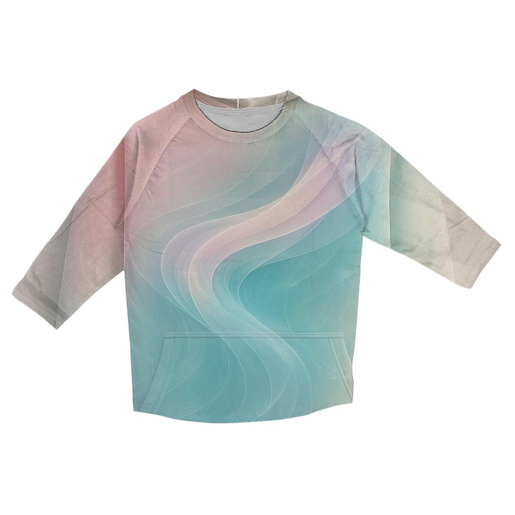Aurora Ribbon Waves cotton quarter sleeve shirts