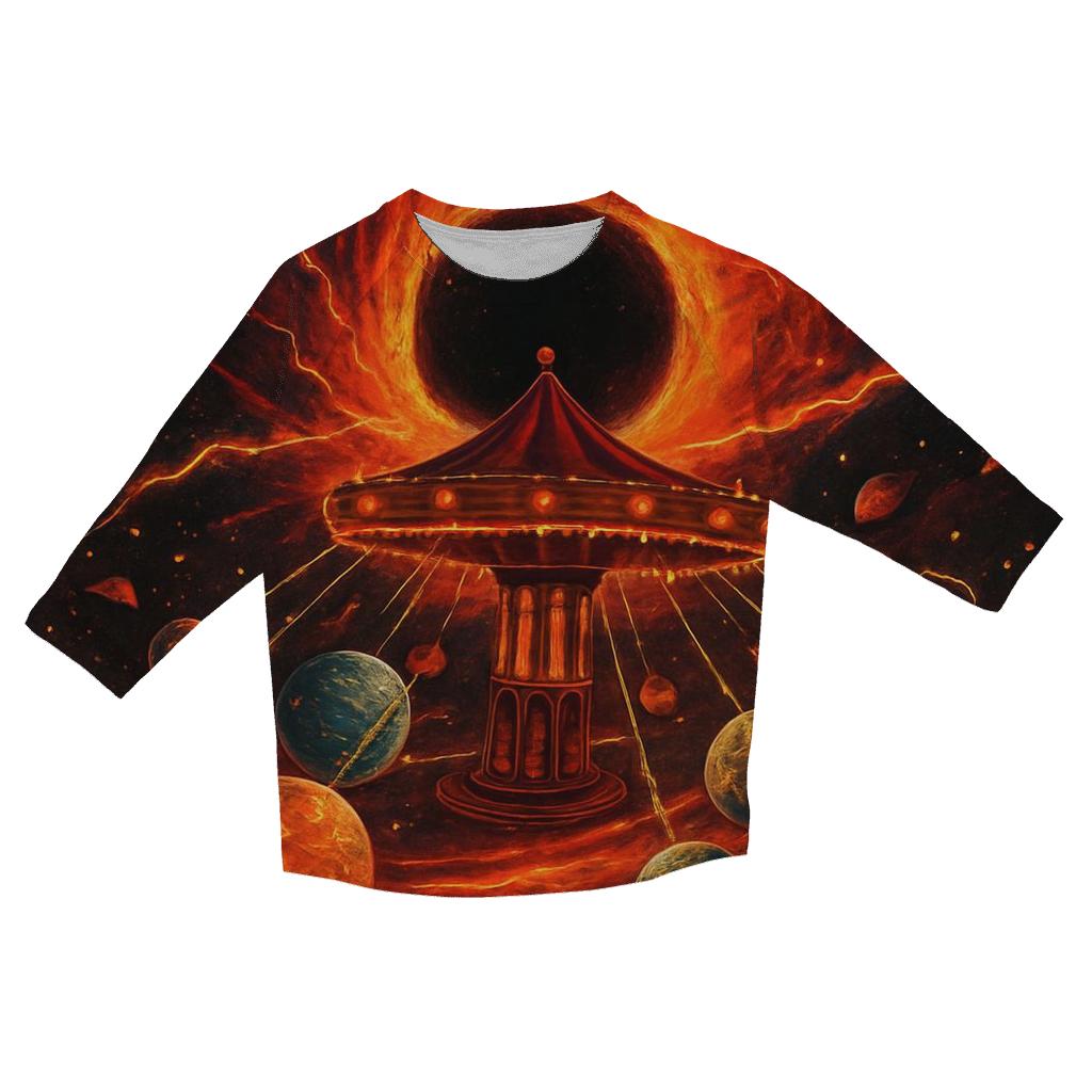 Black Hole Carousel fashion 3/4 sleeve shirts