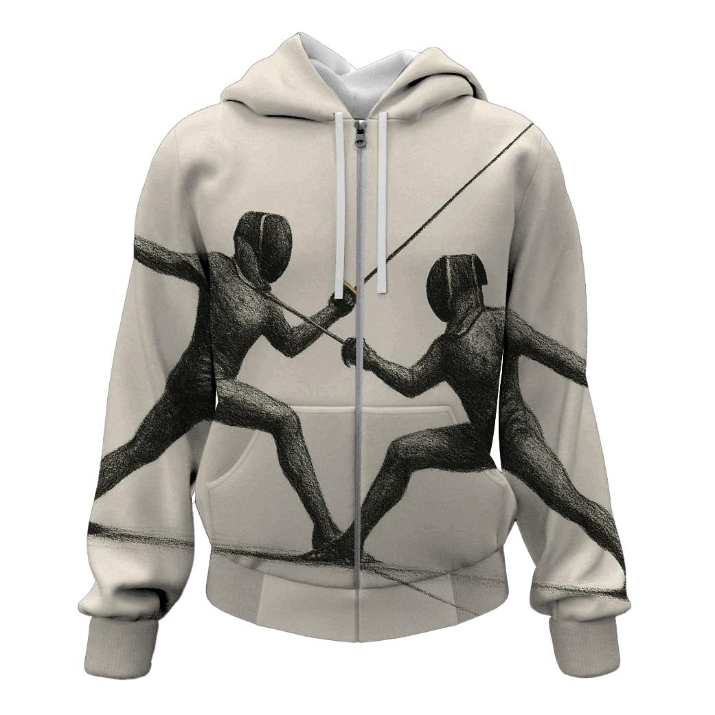 Precision Fencing Silhouette embroidered hoodies