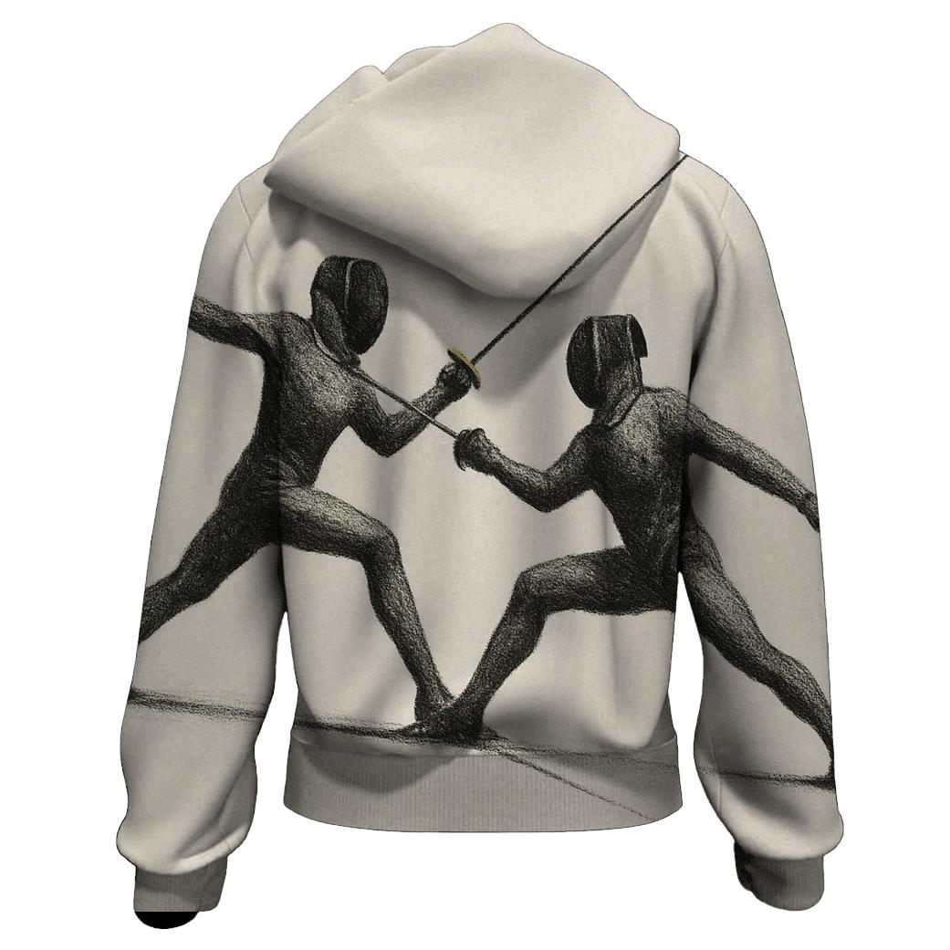 Precision Fencing Silhouette embroidered hoodies