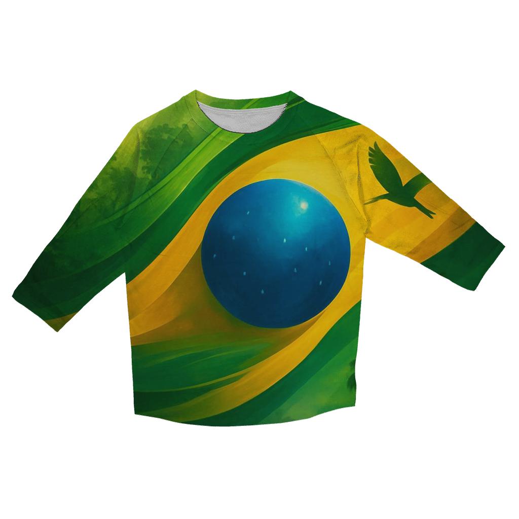 Brazil cotton quarter sleeve shirts