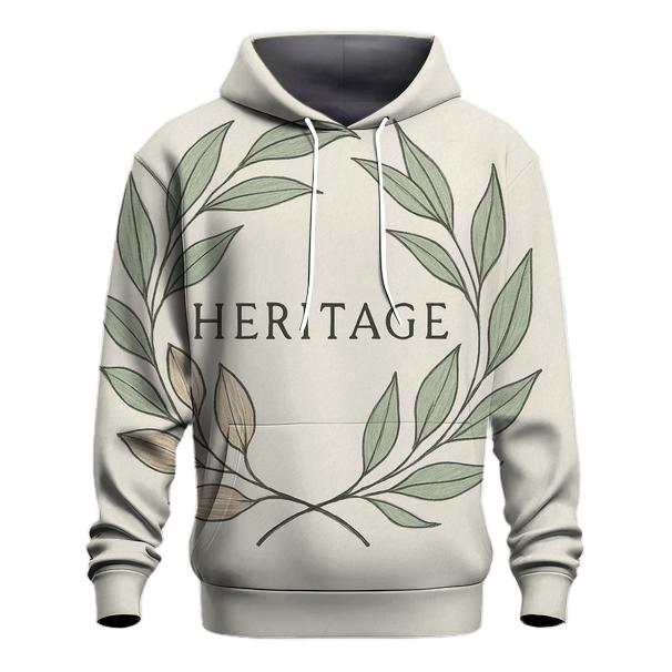 Botanical Linework Crest hoodies fashion