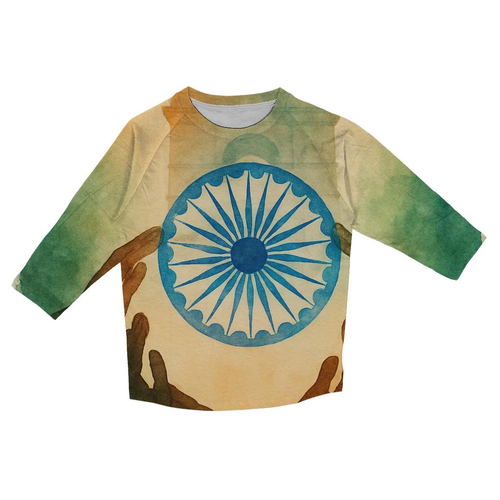 India personalized 3/4 sleeve tees