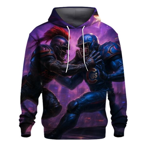 Skyscraper Showdown At Twilight embroidered hoodies