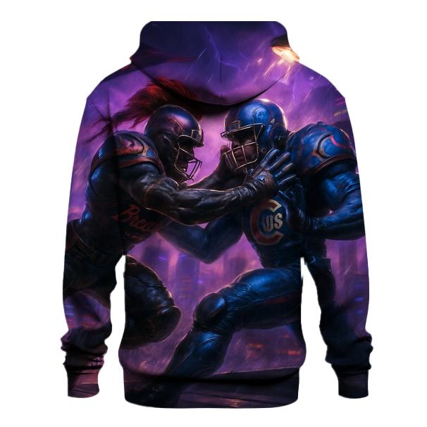 Skyscraper Showdown At Twilight embroidered hoodies