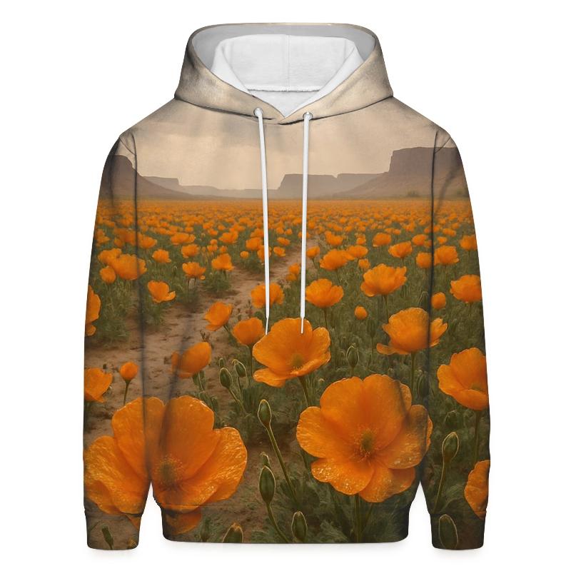Desert Rain Poppy After Shower graphic hoodies