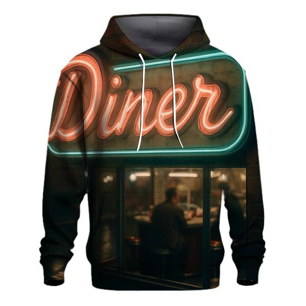 Retro Diner Neon Sign hoodie trends