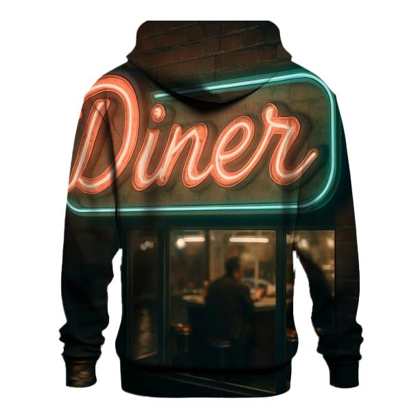 Retro Diner Neon Sign hoodie trends