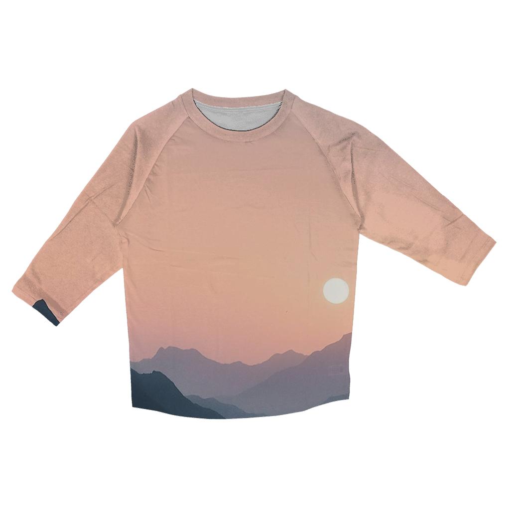 Mountain Violet Fade stylish quarter sleeve tops